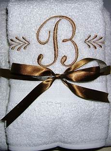 Ribbon Embroidered Towels